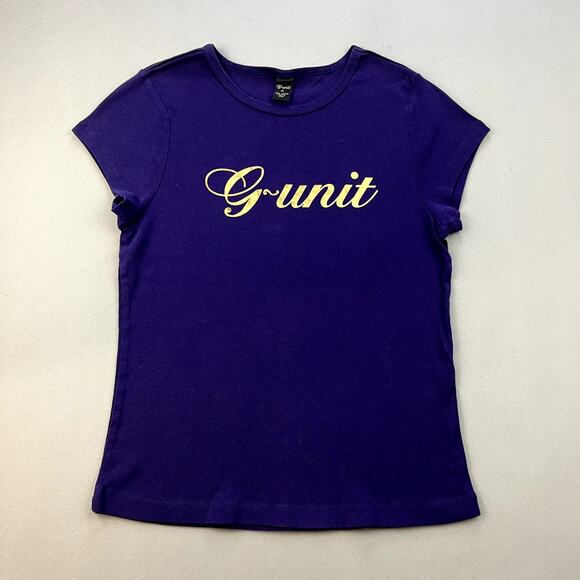 Vintage G-Unit T-Shirt Womens XL Purple 50 Cent Gorilla Hip Hop Rap Logo NYC y2k - Picture 1 of 12